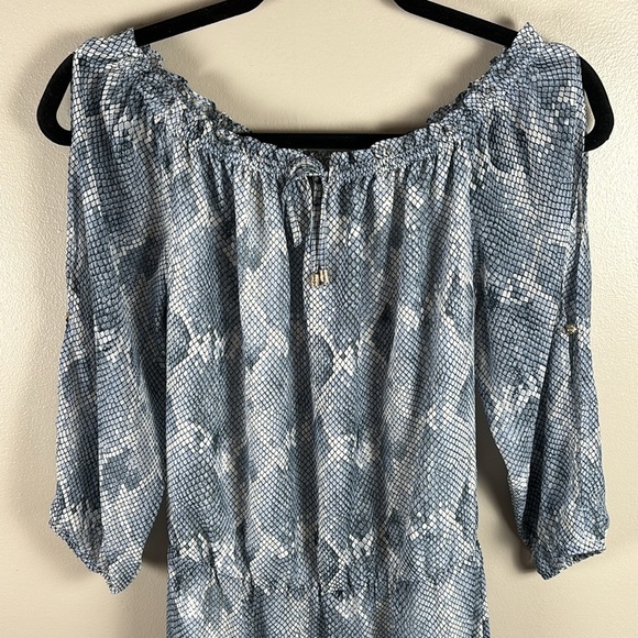 White House Black Market 3Q Snake Print Hi Lo Boho - Picture 3 of 9